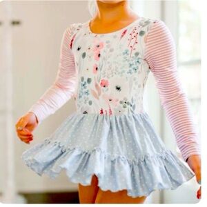 Cheeky Plum Farrah Leotard - Soft Stems (long sleeves) Size 6